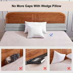 EUHAMS King Size Bed Wedge Pillow - Bed Gap Filler Mattress Wedge Headboard Pillow Close The Gap 0-7" Between Your Headboard and Mattress or Wall for Sleeping Backrest Pillow (76"x10"x6" Gray)