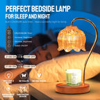 GEEZO Fragrance Candle Warmer Lamp，Electric Candle Warmer with Timer & Dimmer，Mom Christmas Birthday Gifts for Women, House Warming Gifts New Home Bedroom Decor