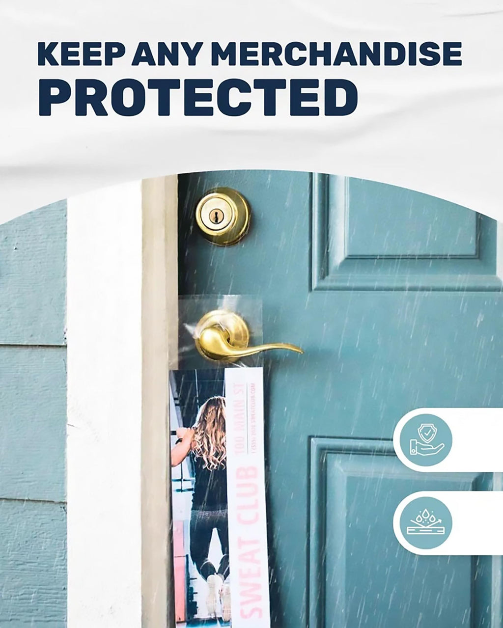 TidyFriend Plastic Door Hanger Bags 6” x 12” (1000 Pack), Clear Door Hanger Bags Protects Flyers, Brochures, Notices, Printed Materials, Waterproof and Secure