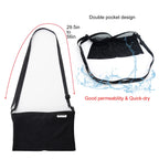SUCONBE Adjustable Mastectomy Drain Holder Drainage Pouch with Shower Bag for Breast Surgery Mastectomy Breast Reduction Augmentation Post-Surgery Recovery Support Patient Care Kit (Black)