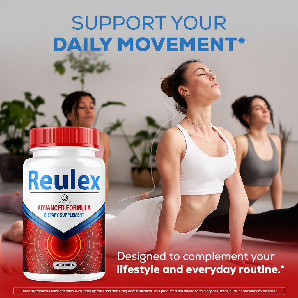 Reulex Capsules - Reulex Capsulas Advanced Formula Premium All Natural Pills, Daily Support Maximum Strength for Overall Health & Wellness Pastillas Reviews, 60 Capsules for 1 Month