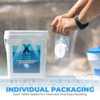 Xtremeclear 3" Chlorine Tablets Bucket, 3-inch Individually Wrapped, 25 lbs Chlorinating Tabs for Swimming Pools, Hot Tubs, Spa Slow Dissolving 25 Pound Bucket