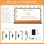 Antizz Over The Table Rod Stand with Clamps for Party Decoration Black