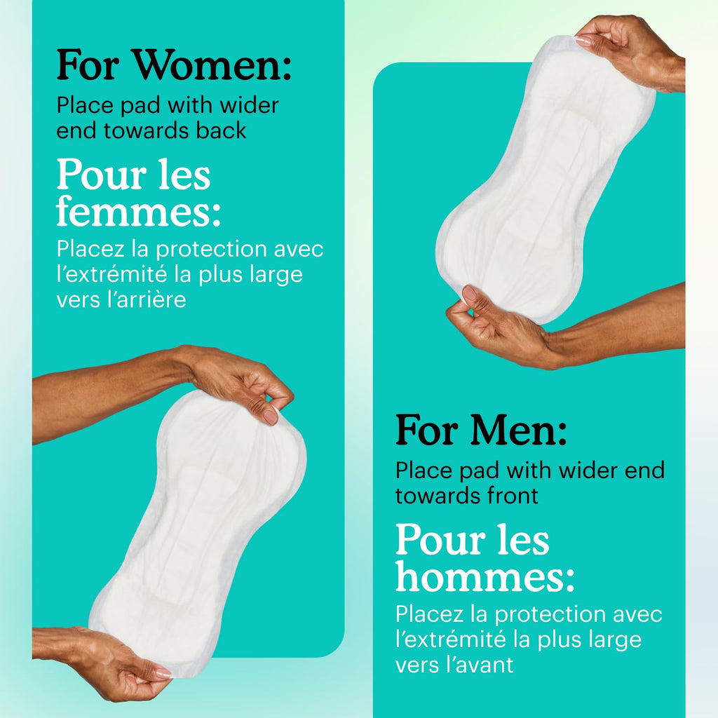 Because Overnight Incontinence Booster Pads for Men and Women, Adds 4 Cups Extra Absorbency to Adult Diapers, Super Soft, Adhesive Strip Backing, Unisex, 20 Count