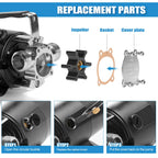 Water Transfer Pump, 115V 1/10HP Electric Utility Pump with On/Off Switch 2 * 6 ft Water Hoses Kit for Removing Water from Garden Pools Aquariums Hot Tub Draining 1/8’’ Low Suction for Rain Barrel