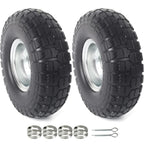 AR-PRO 10" Solid Tire and Wheel, Flat Free 4.10/3.50-4 Tire, 2-Pack