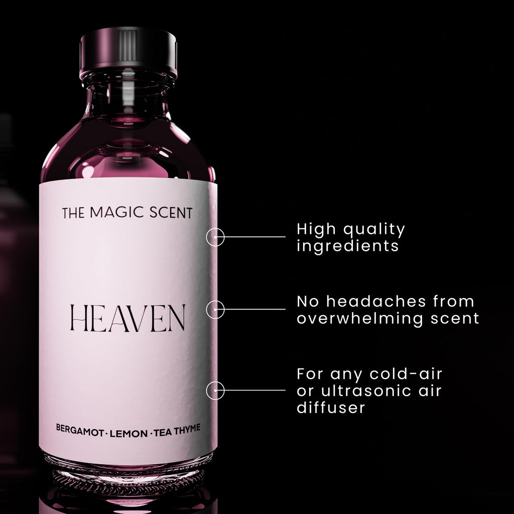The Magic Scent Heaven Hotel Scent Diffuser Oil - Cold-Air & Ultrasonic Fragrance Oil for Diffuser Inspired by The Aria Hotel, Las Vegas - Essential Oils for Diffusers Aromatherapy - 4 fl oz, 120 mL