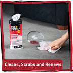 Tub O' Towels Carpet & Upholstrey Cleaning Wipes, 7" X 8", 40-Count Wipes, 4-Pack