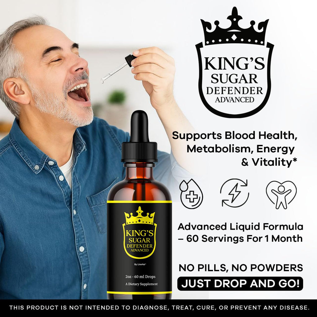 (2 Pack) Kings Sugar Defender - Official KingSugar Defender Drops Advanced Formula Support Maximum Strength, Natural Supplement Liquid Drop for Overall Health & Wellness, 2 Bottles for 2 Months
