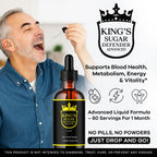(2 Pack) Kings Sugar Defender - Official KingSugar Defender Drops Advanced Formula Support Maximum Strength, Natural Supplement Liquid Drop for Overall Health & Wellness, 2 Bottles for 2 Months
