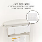 Rubbermaid Commercial Products Horizontal Baby Changing Station, Light Platinum, Wall-Mounted Fold-Down Diaper Change Table with Safety Straps for Restaurants/Hotels/Schools/Airports
