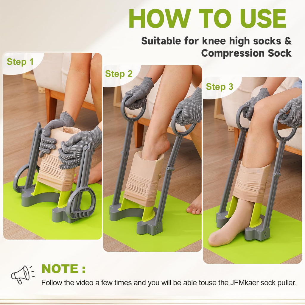 Compression Sock Aid Device | with Silicone Anti Slip Mat, Make The Compression Stockings Fit Properly | Sock Aid Device for Seniors | Sock Assistant Device