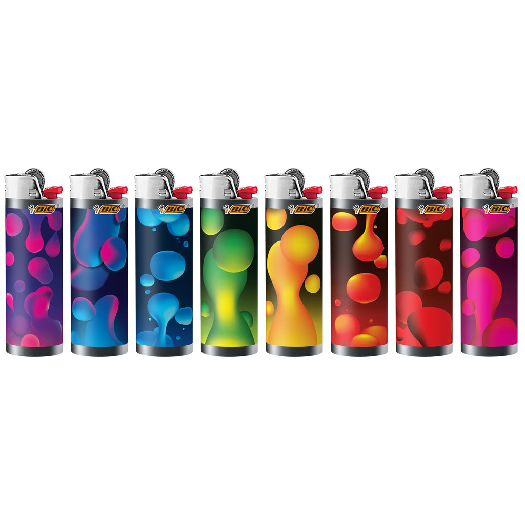BIC Maxi Pocket Lighter, Special Edition Lava Series, 8 Count Pack of Lighters