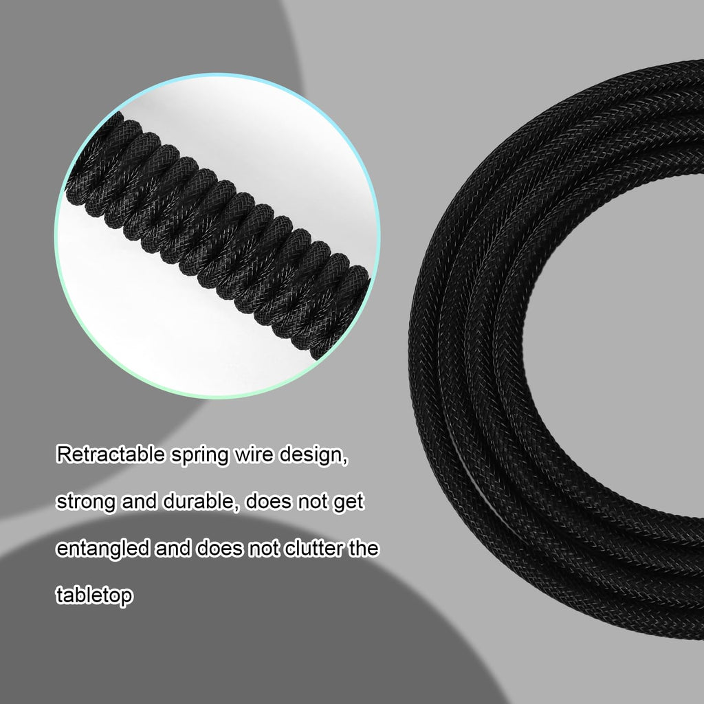 ATTACK SHARK C01 PRO Coiled Keyboard Cable, Custom Coiled USB C Cable ...