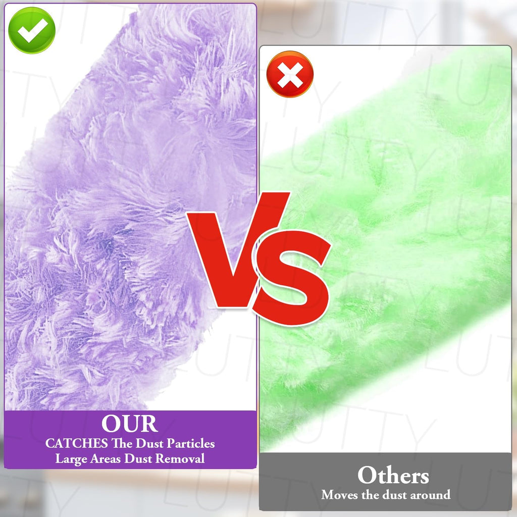 60 Count 360° Heavy Duty Duster Refills Compatible with Swiffer Purple