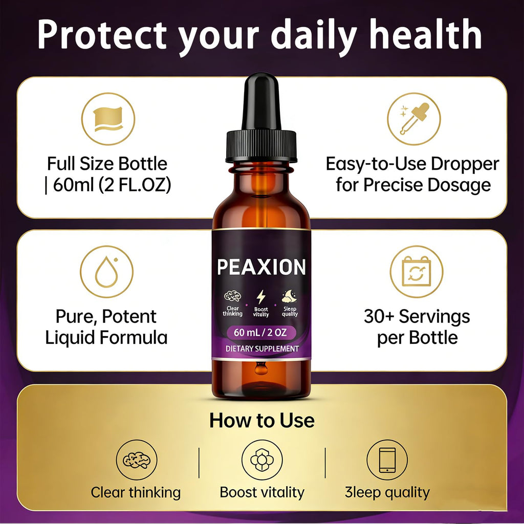 Peaxion Drop, Lncrease Stamina, Fight Fatigue,Support Daily Energy, Recharge Your Body 2 oz