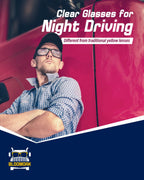 B BLOOMOAK Clear Night Driving Glasses, Anti-Glare Night Vision Glasses with AR Coating, Lightweight PC Lenses for Men Women