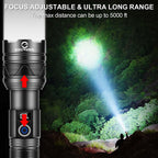Rechargeable Flashlights 100000 High Lumens, Long Range 5000ft, Super Bright LED Flashlight USB C, High Powerd Multi-functional Heavy Duty Strong Flash Light High Beam, For Emergency Home Camping