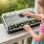 5-Pack Seed Starter Trays with Humidity Dome & Large 24-Cell Plug Trays