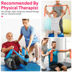Resistance Bands for Working Out, Exercise Bands for Physical Therapy, Stretch, Recovery, Pilates, Rehab, Strength Training and Yoga Starter Set