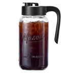 Spreccio Mason Jar Pitcher, 64 oz (2 quart), Glass Pitcher with Lid