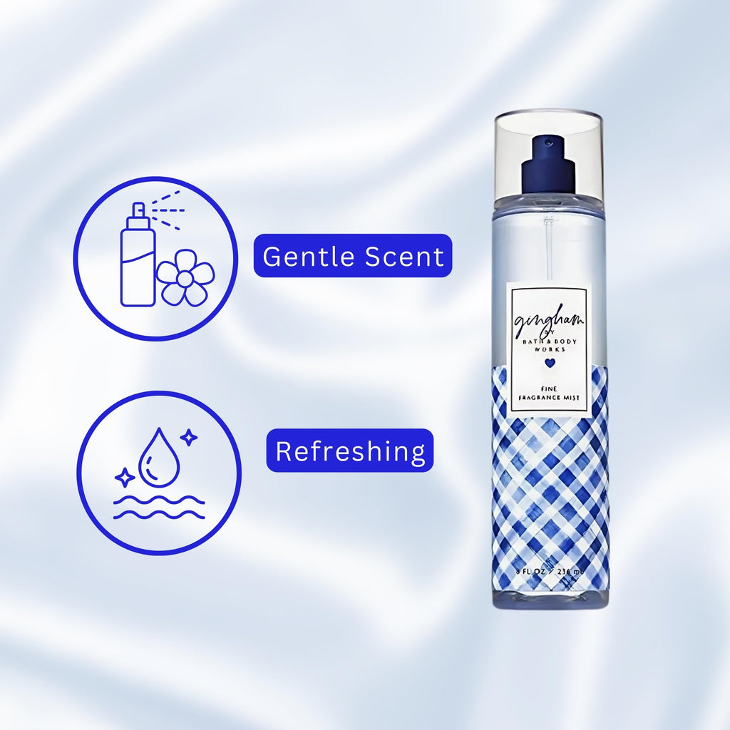 Bath & Body Works Fine Fragrance Body Spray Mist 8 fl oz / 236 mL (Gingham)
