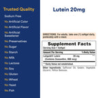 Puritan's Pride Premium Lutigold Lutein Carotenoid 20mg with Zeaxanthin for Men and Women, Dietary Supplement for Eye Health Support, 8 Month Supply, 120 Easy-to-Swallow Softgels, 2 Pack