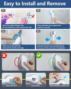2 Pack 16.15” Grab Bars for Bathtubs and Showers, Shower Handles for Elderly Suction Cup Grab Bars for Shower Wall Heavy Duty, Safety Grab Bar for Seniors Suction Bathroom, No Drilling