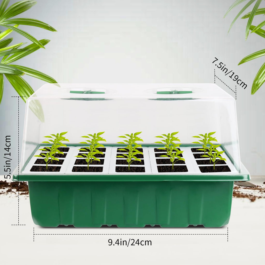 Sondiko Seed Starter Tray with Soft Silicone Cells, 80-Cell Reusable Seed Starter Kit, Seedling Starter Trays with Humidity Dome, Mini Germination Kit for Starting Vegetable, Flower & Herb Seeds