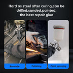 Metal Glue,Heavy Duty Waterproof Epoxy Welding Adhesive,30min Set, 24h Cure