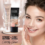 FACESCANADA Strobe Cream - Rose Gold | with Shea Butter & Hyaluronic Acid | Hydrating & Illuminating Makeup | for Radiant Dewy Skin | 1.01 Fl Oz (30ml)