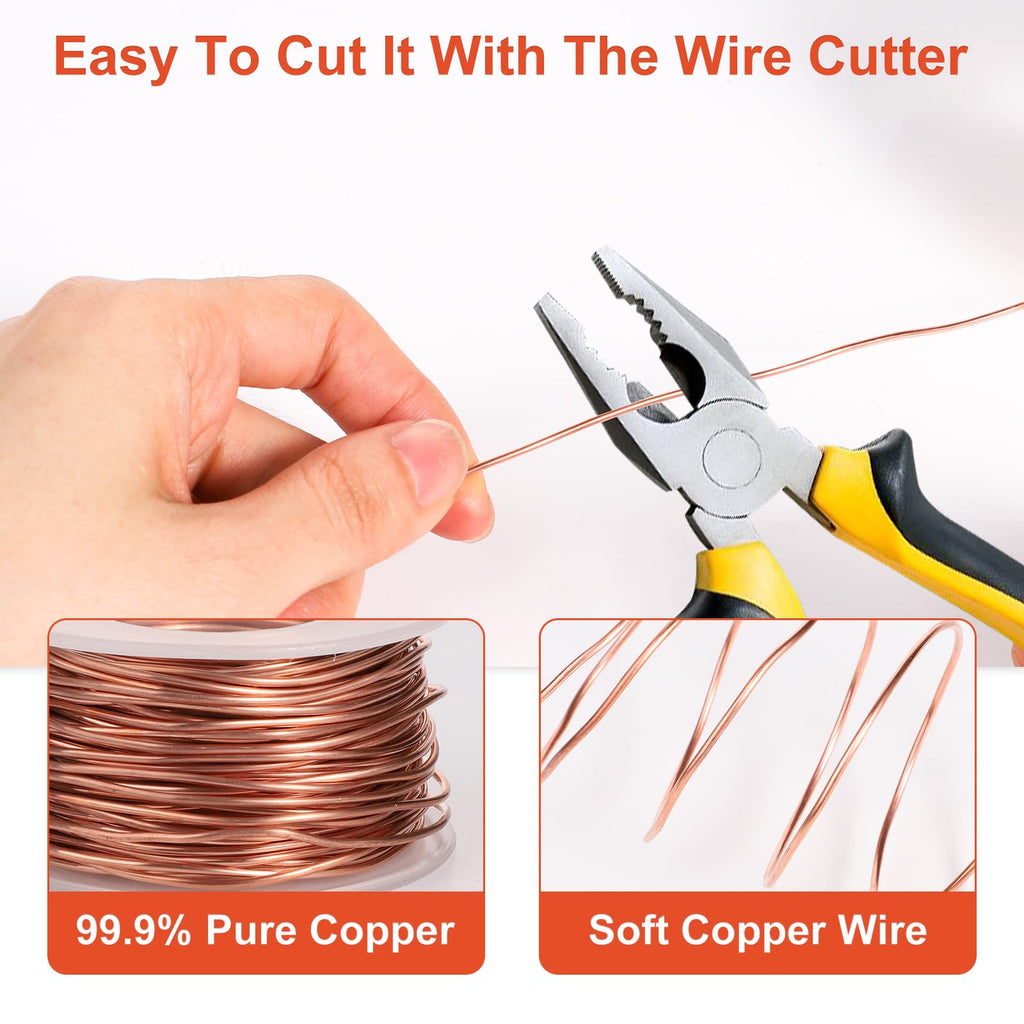 Electroculture Gardening Antenna, 65 Feet Pure Copper Wire Electroculture Garden Stake Copper Rod Coil Bare 16 Gauge 99.9% Soft for Growing Plants and Vegetables