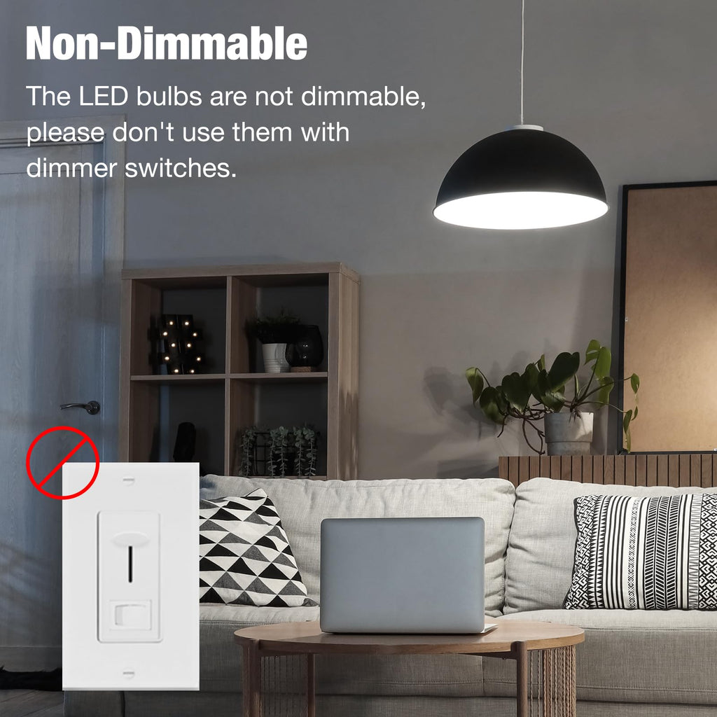 BUBO Ceiling Fan Light Bulbs 60 Watt Equivalent, 5.5W E12 LED Bulb Daylight 5000K, Fan Light Bulb, Small Base LED Light Bulbs 120V, Candelabra Base, Non-Dimmable, 10 Pack