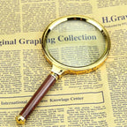 20X HD Magnifying Glass (Full Size-90mm) for Desktop, Collectors, Youth and The Elderly. Free Bonus, (3) Credit Card Sized Magnifiers for Shopping or dosing Medicine ($3.96 Value).