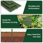 AGTEK 36" Garden Stakes, 50PCS Plastic Coated Plant Stakes, 3ft Plant Support for Climbing Plants