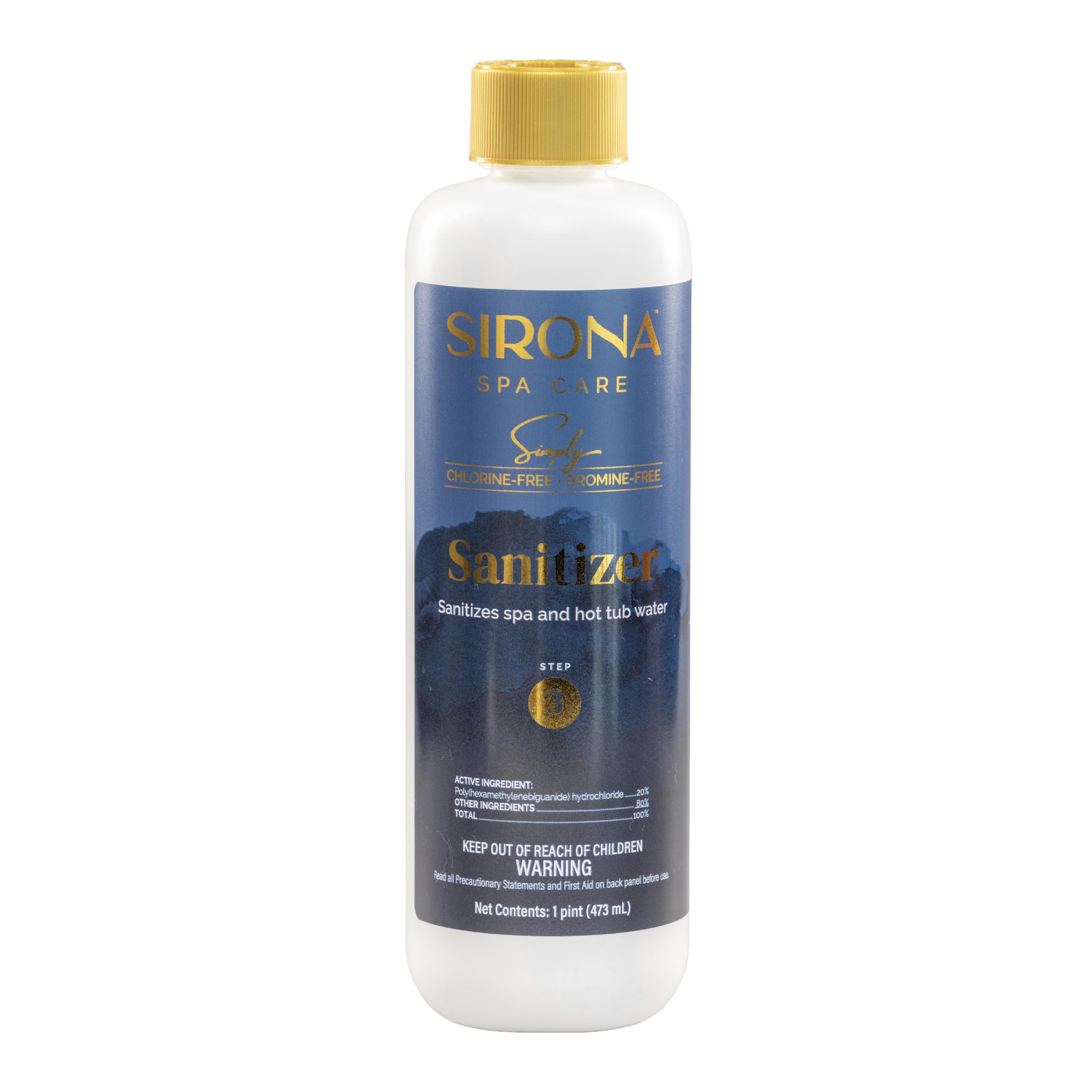 Sirona Spa Care Simply Sanitizer – Step 3 in The 3-Step Sirona Simply Chlorine-Free & Bromine-Free System for Spas & Hot Tubs, 16 fl oz (82317)