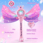 Britik Bubble Wand for Kids, LED Light Music Bubble Toys Girl Gifts Age 3+