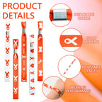 WANDIC Orange Ribbon Bracelets, 30 Pcs 5 Styles Leukemia Awareness Wristbands Adjustable Polyester Wrist Bands Kidney Cancer Wrist Strap for Men Women, 6.89 * 0.59in, Polyester, no Gemstone