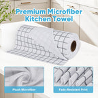 AIDEA Microfiber Cleaning Cloth Roll, 50PK, Microfiber Kitchen Towels, Reusable Paper Towels Tear Away Cloth, Lint Free Rags for House, Window, Cleaning Supplies 11.5"×11.5"