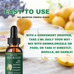 Qizfyzz Soursop Bitters Liquid Drops, Liquid Drops Soursop Bitters 10 in 1 with Sea Moss, Moringa, Turmeric, Black Seed Oil, Oregano, Ashwagandha, Herbal Extracts for Overall Health (1pc)