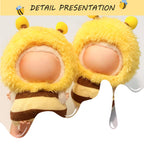 Zimomo Funny Clothes for labubu Dolls(No Doll) - Cute Bee Costume, Fits 6.7 Inch (17 cm) Park Theme Costume Accessory,Suitable for Halloween, Christmas and Birthday Gifts