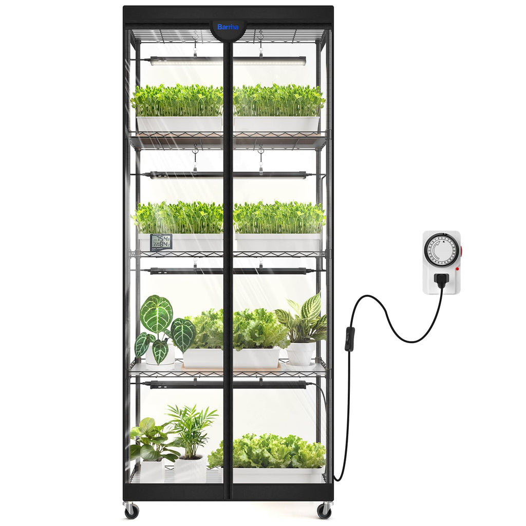 Barrina LP750 Indoor Greenhouse with Grow Light, 5 Tier Stand with Tent