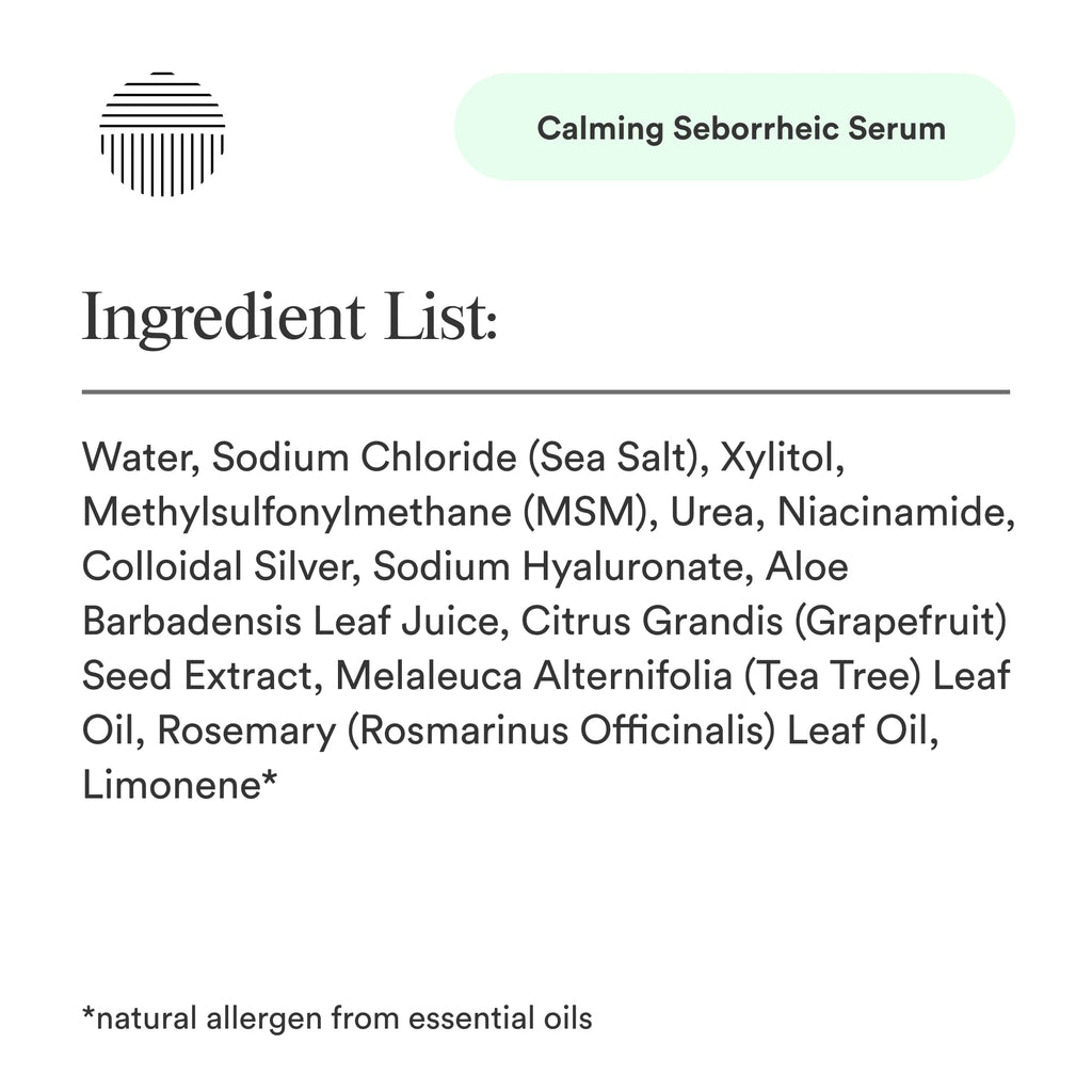 Calming Seborrheic Serum, Dermatologist Recommended, Topical Seborrheic Dermatitis Serum For Scalp, Face, and Body (8 fl oz)