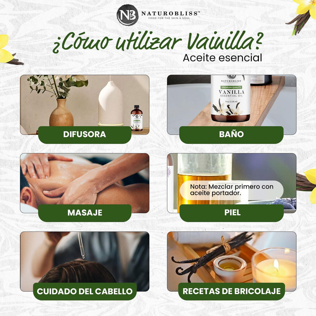 NaturoBliss Vanilla Essential Oil (4oz) Premium Quality