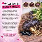 Genuine Black Maca Root Pills for a Big Butt Growing in Short time- 600 mg x 100 und (31 Days) by CurvyFruit