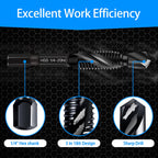6-Piece 10-32NC Combination Drill Tap Countersink Bit Set SAE, Made of High-Speed Steel with Anti-Rust Blackened Coating, Ideal for Soft Metal, Wood & Plastic, 10-32NC Thread Size, 1/4” Hex Shank
