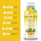 RYSE Clear Protein Drink - Jell-O Island Pineapple - 100 Calories, 22g Whey Isolate Protein Shake, Sugar-Free, 0g Fat & Lactose-Free - Refreshing Ready-to-Drink Beverage - 16.9 fl oz Bottles (12-Pack)