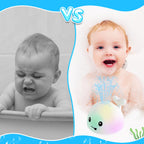 ANGGIKO Baby Bath Toys, Toddler Bath Toys for Kids Ages 1-3, Light Up Whale Bath Toy Sprinkler, Pool Water Table Infant Baby Toys 6-12-18 Months, Bathtub Fountain Toy, Toddler 1st Birthday 1 2 3 Gifts