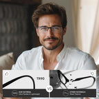 AIMISUV 6Pcs Reading Glasses Men,Spring Hinge Blue Light Blocking Readers,Anti Eyestrain Computer Magnifying Eyeglasses (4.0X)