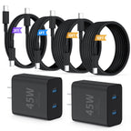 QZIIW Super Fast Samsung Charger Type C,45W Dual Port USB C Fast Charger